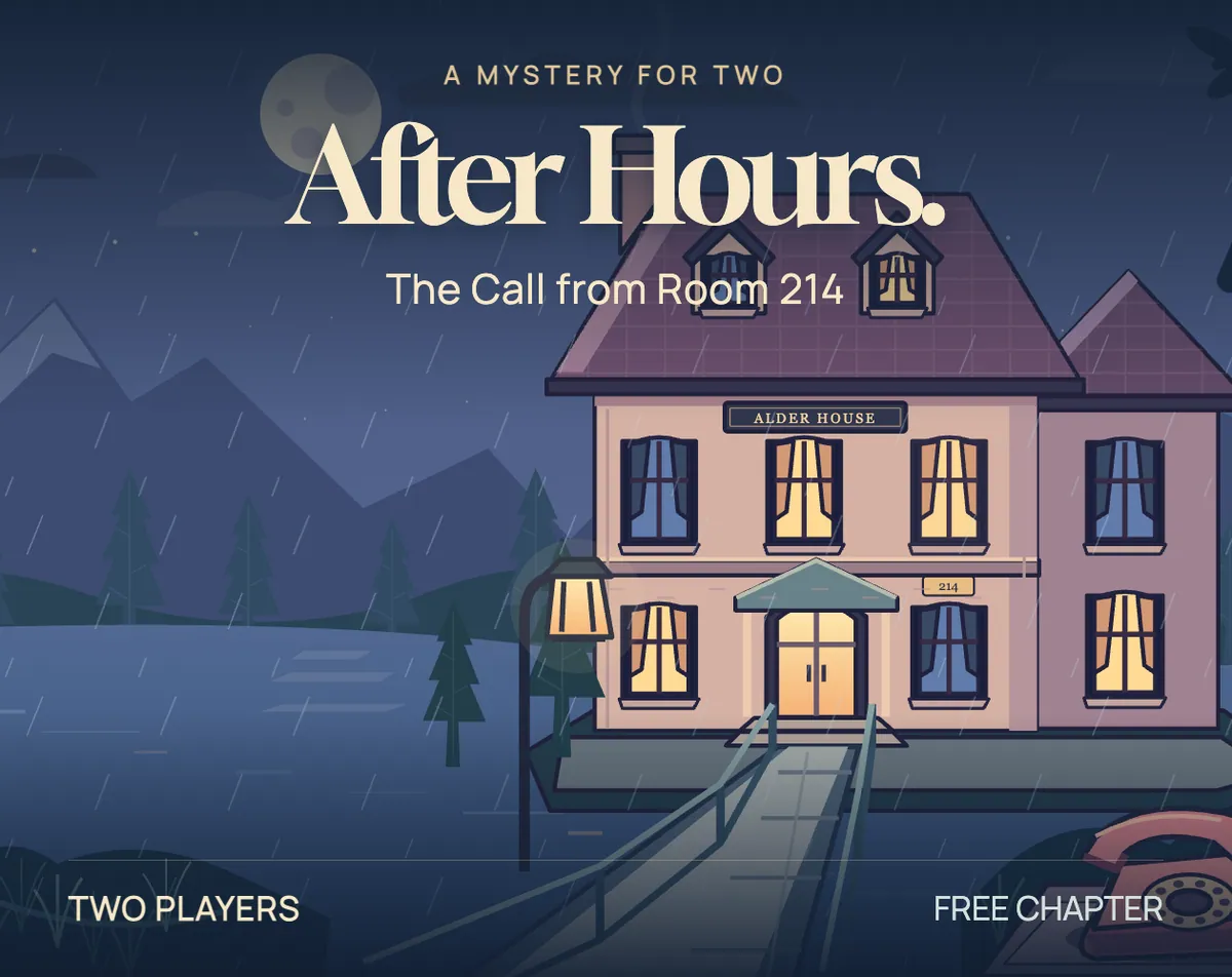 After Hours: The Call from Room 214 — screenshot of the AI-made game