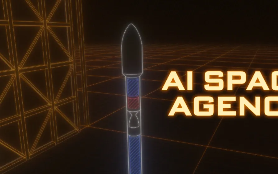AI Space Agency — screenshot of the AI-made game