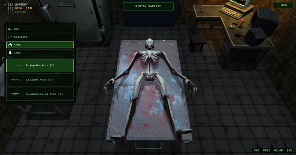 Almost Surgery — screenshot of the AI-made game