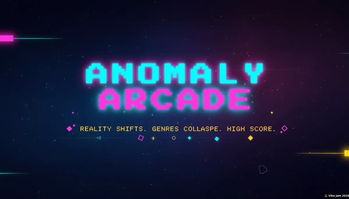 ANOMALY ARCADE — screenshot of the AI-made game