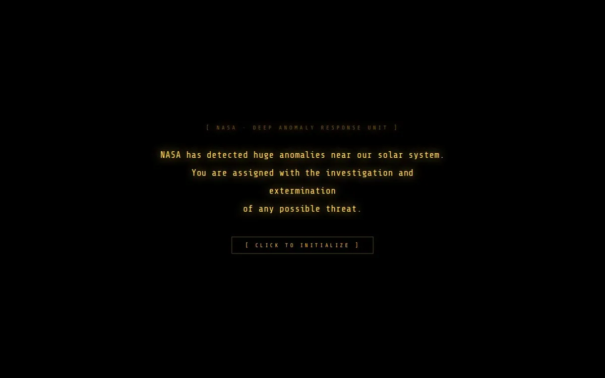 Aphelion — screenshot of the AI-made game