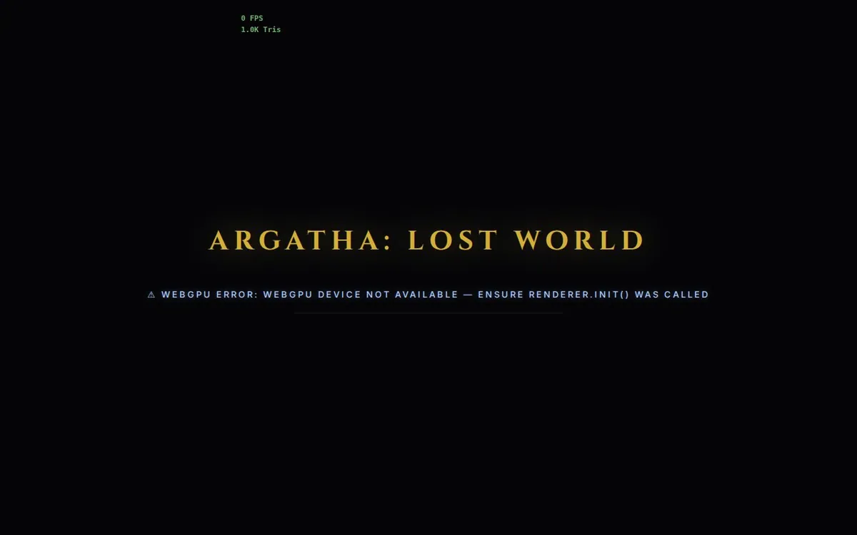 Argatha: Lost World — screenshot of the AI-made game