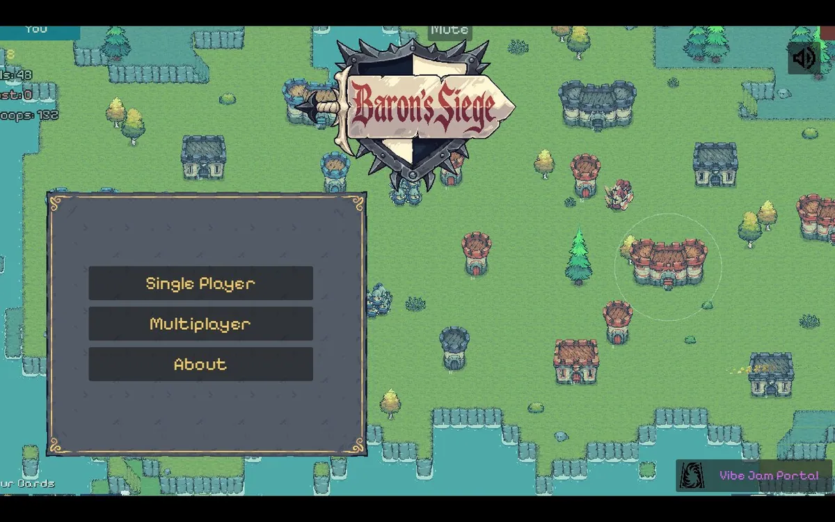 Barons Siege — screenshot of the AI-made game