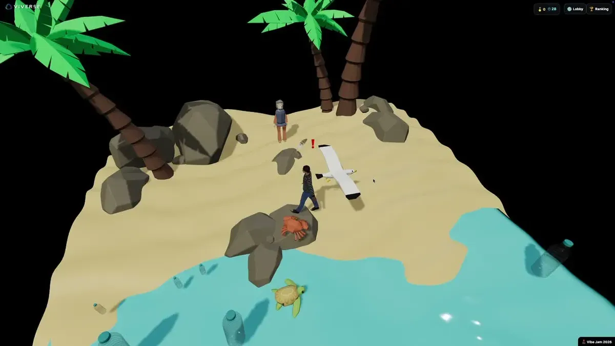 Beach Cleanup — screenshot of the AI-made game