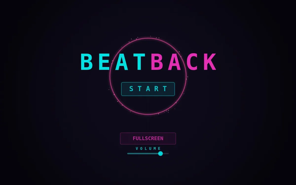 BEATBACK — screenshot of the AI-made game