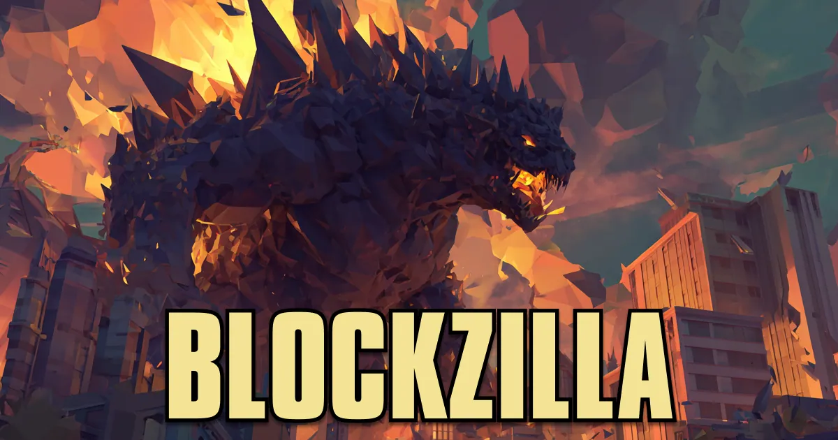 Blockzilla — screenshot of the AI-made game