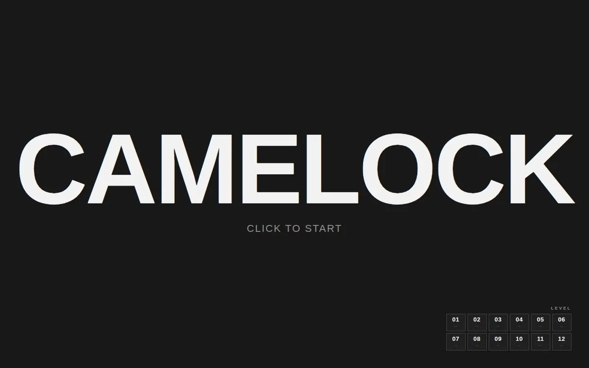 Camelock: Dungeon Time — screenshot of the AI-made game