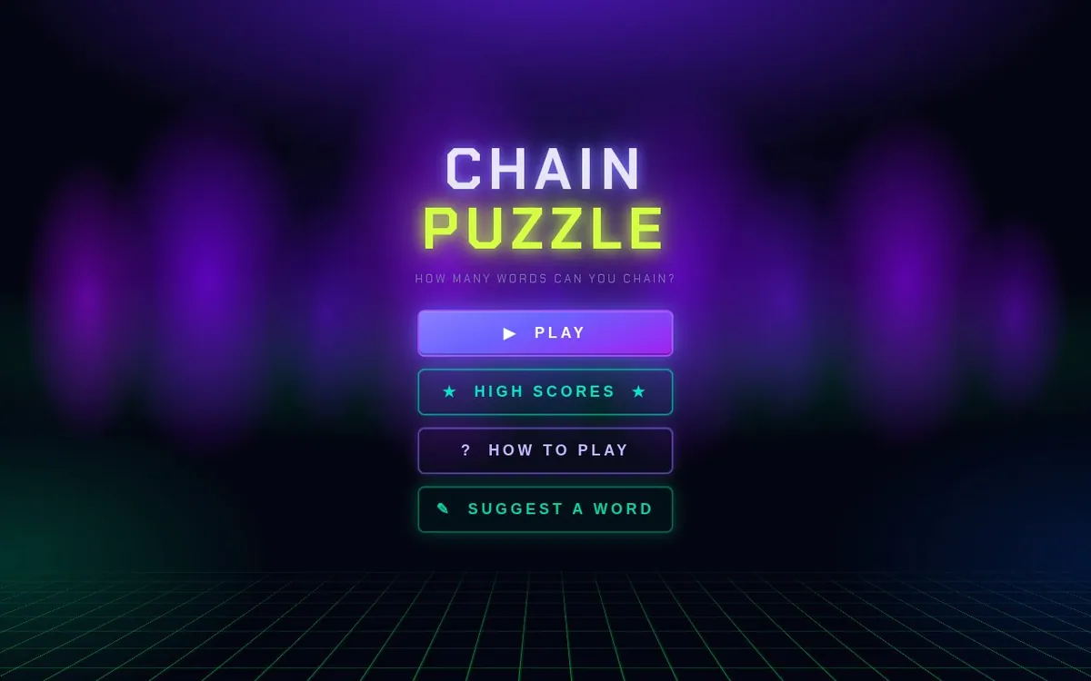 Chain Puzzle — screenshot of the AI-made game