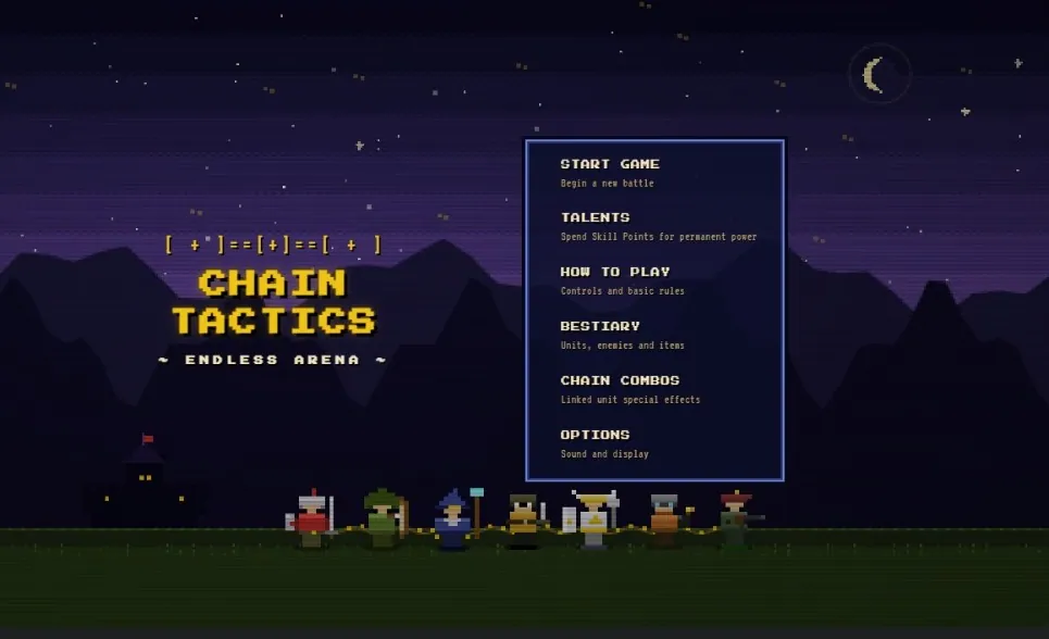 Chain Tactics: Endless Arena — screenshot of the AI-made game