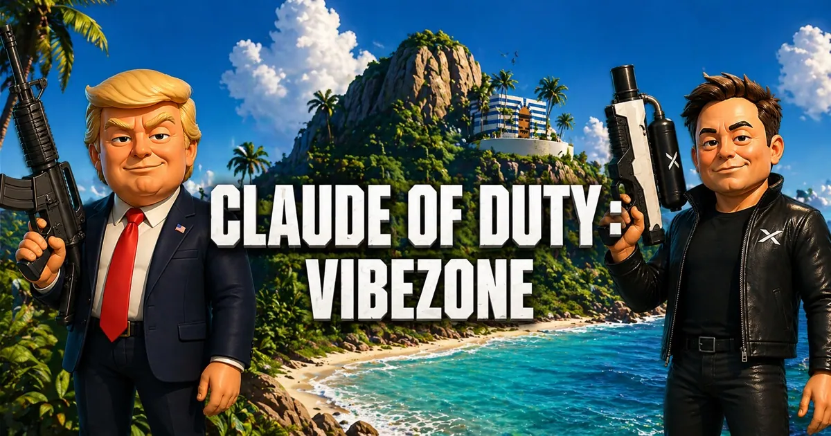 Claude of Duty: VibeZone — screenshot of the AI-made game