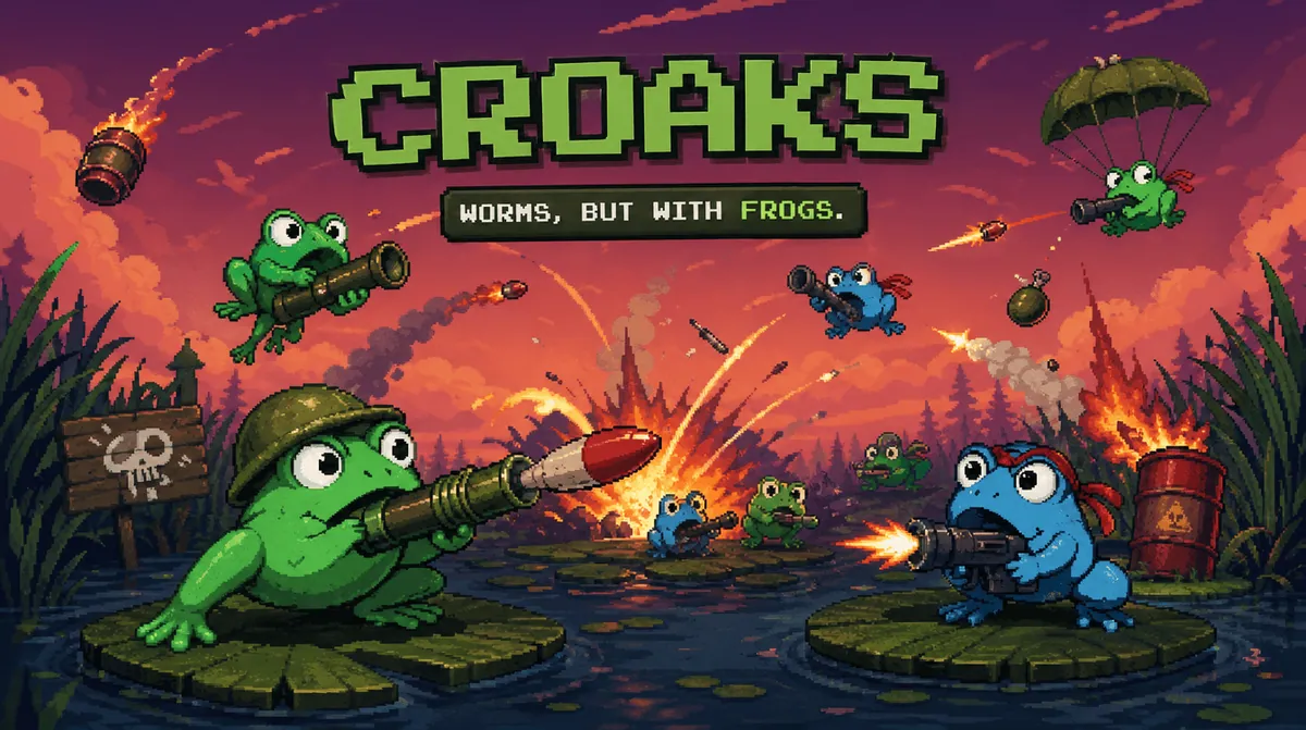 CROAKS — screenshot of the AI-made game