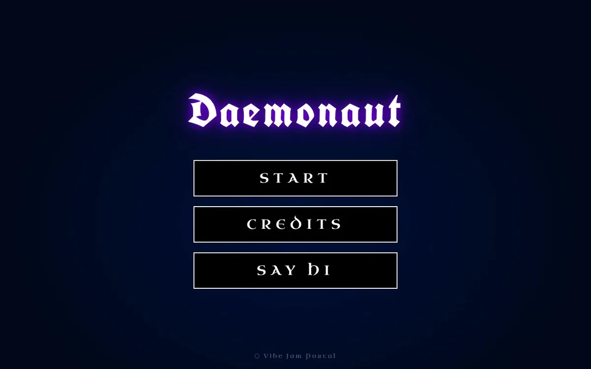 Daemonaut — screenshot of the AI-made game