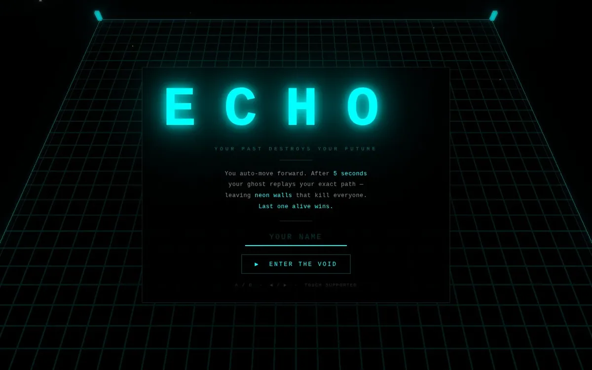 ECHO — screenshot of the AI-made game
