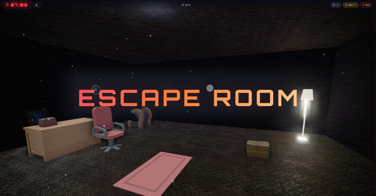 Escape Room — screenshot of the AI-made game