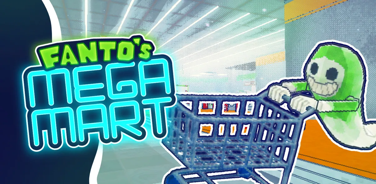 Fanto's Mega-Mart — screenshot of the AI-made game