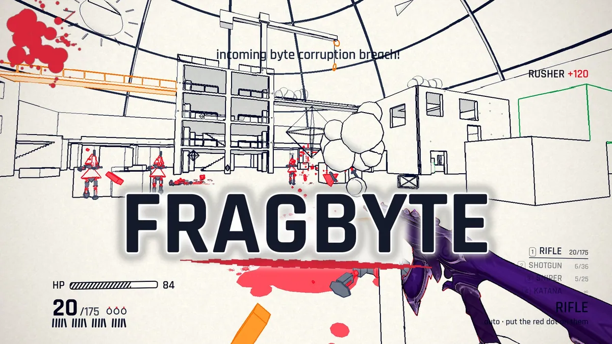 FragByte — screenshot of the AI-made game