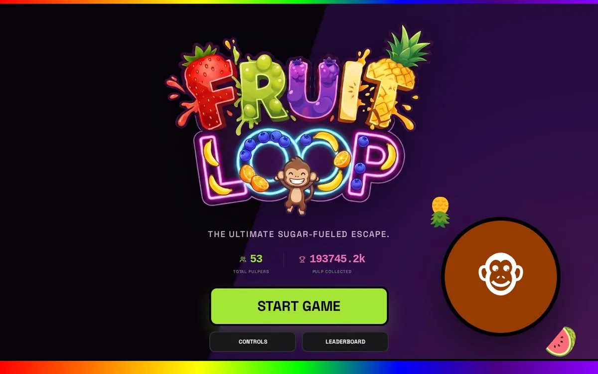 Fruit Loop — screenshot of the AI-made game