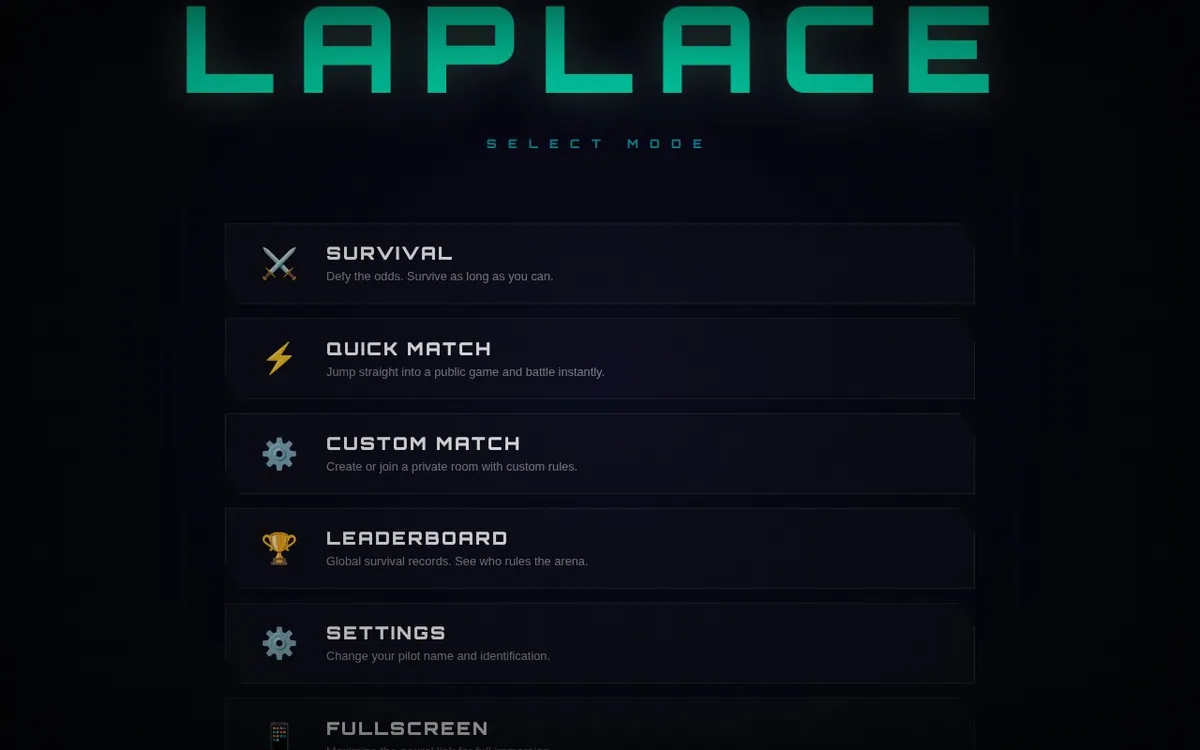 Laplace — screenshot of the AI-made game
