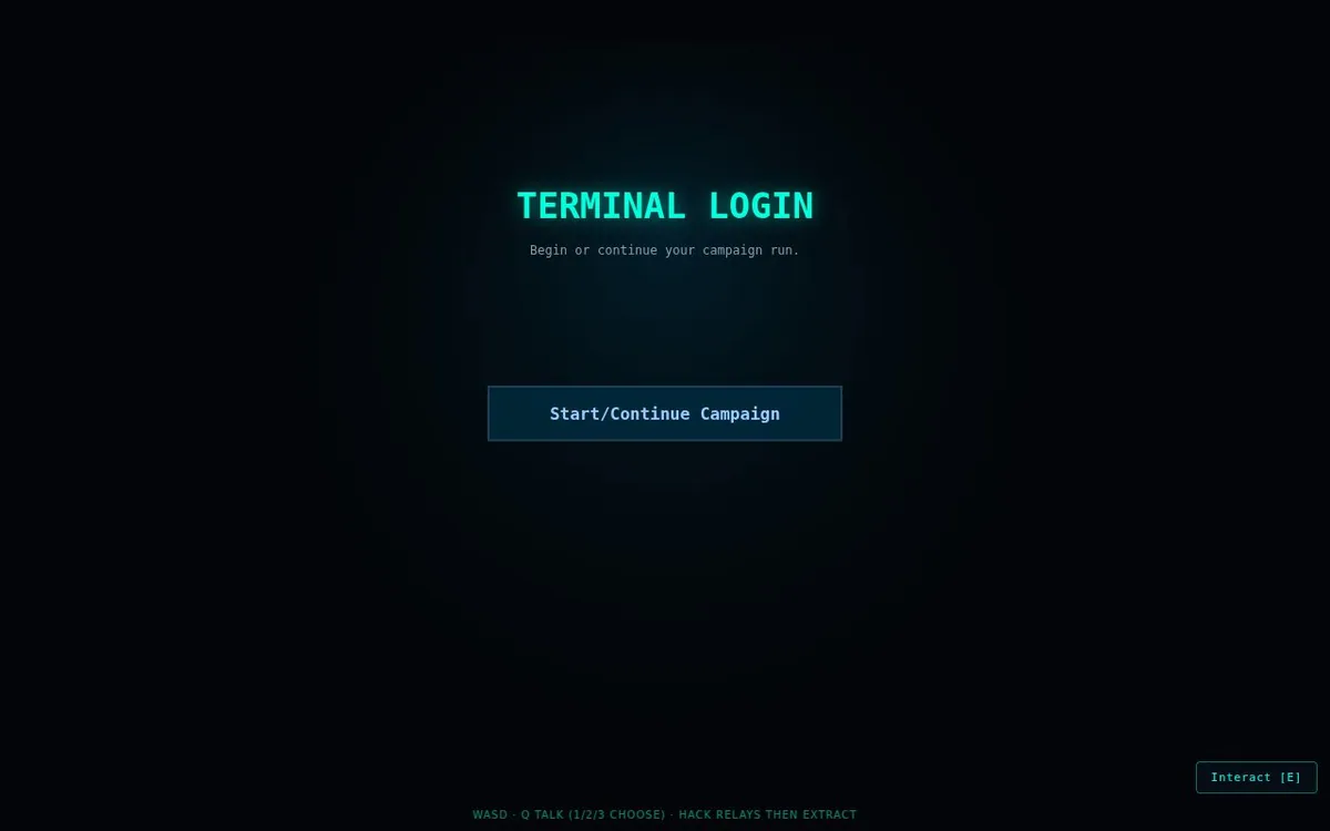 Neural Heist: Undercover — screenshot of the AI-made game