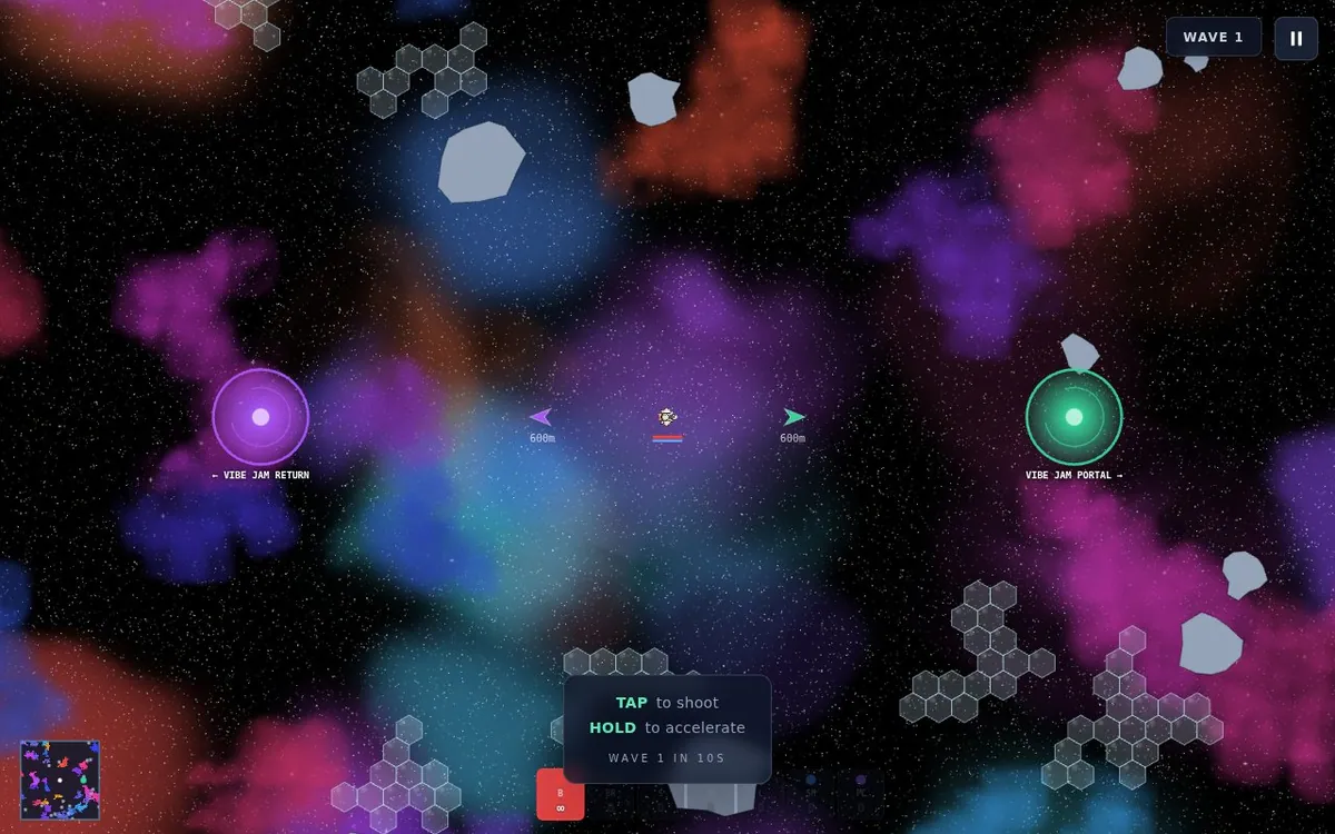 Omni — screenshot of the AI-made game