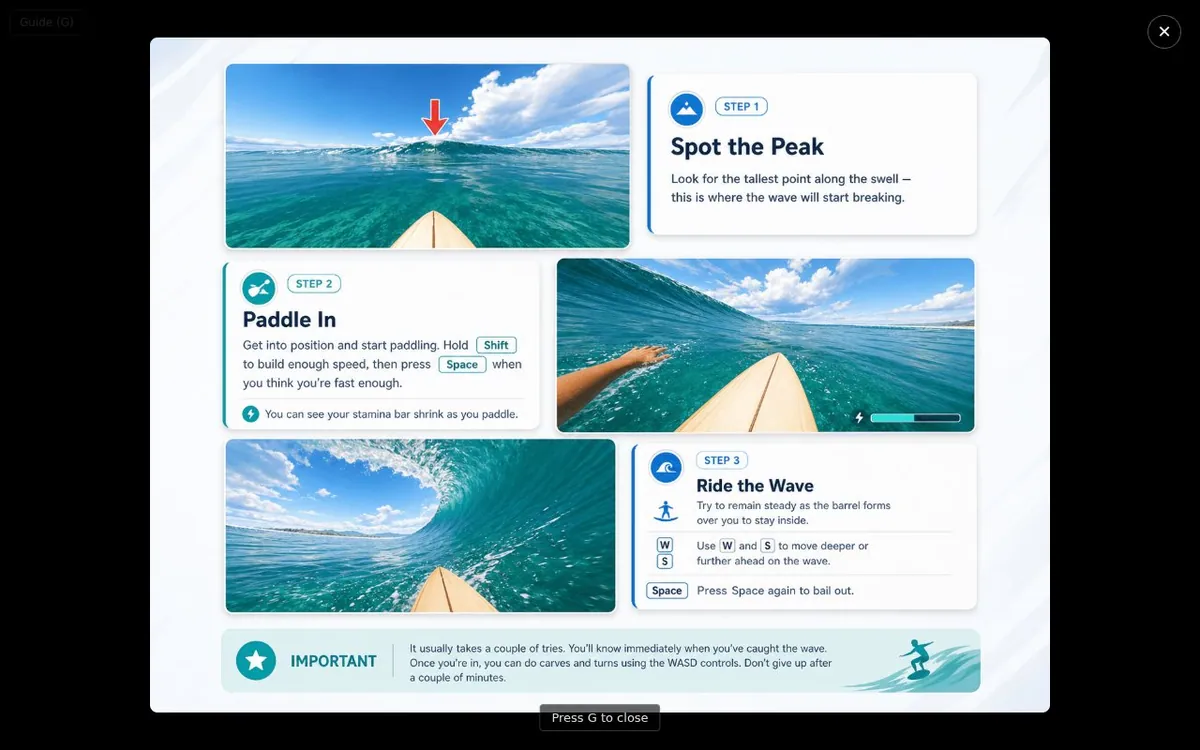 One Last Surf — screenshot of the AI-made game