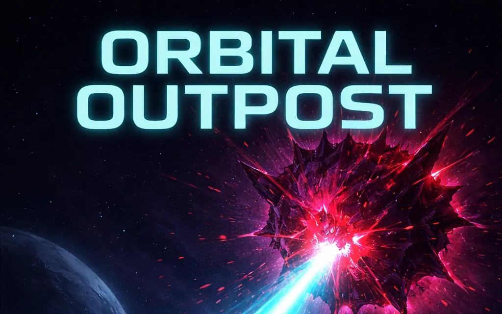 Orbital Outpost — screenshot of the AI-made game