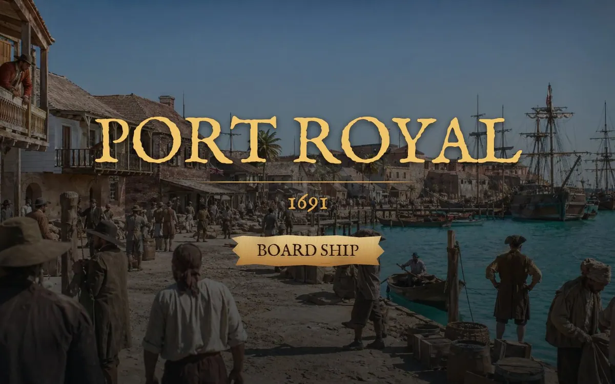 Port Royal 1691 — screenshot of the AI-made game