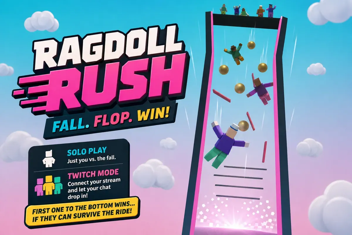 Ragdoll Rush — screenshot of the AI-made game