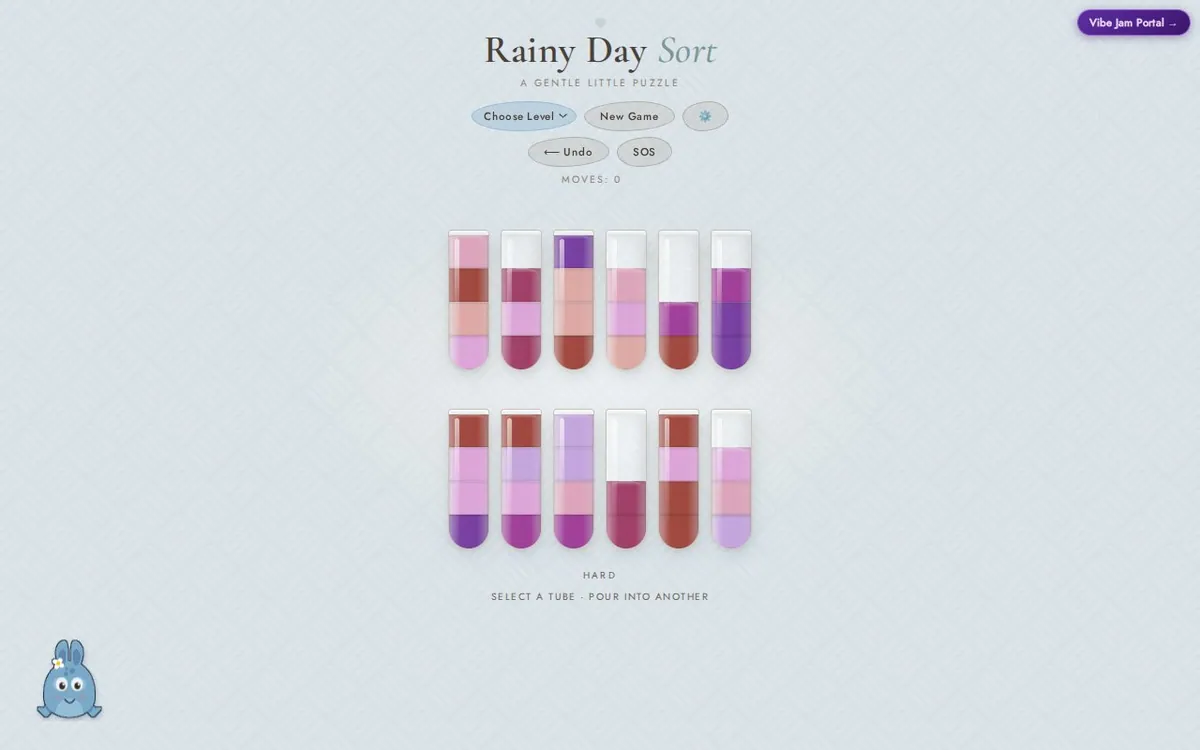 Rainy Day Sort — screenshot of the AI-made game