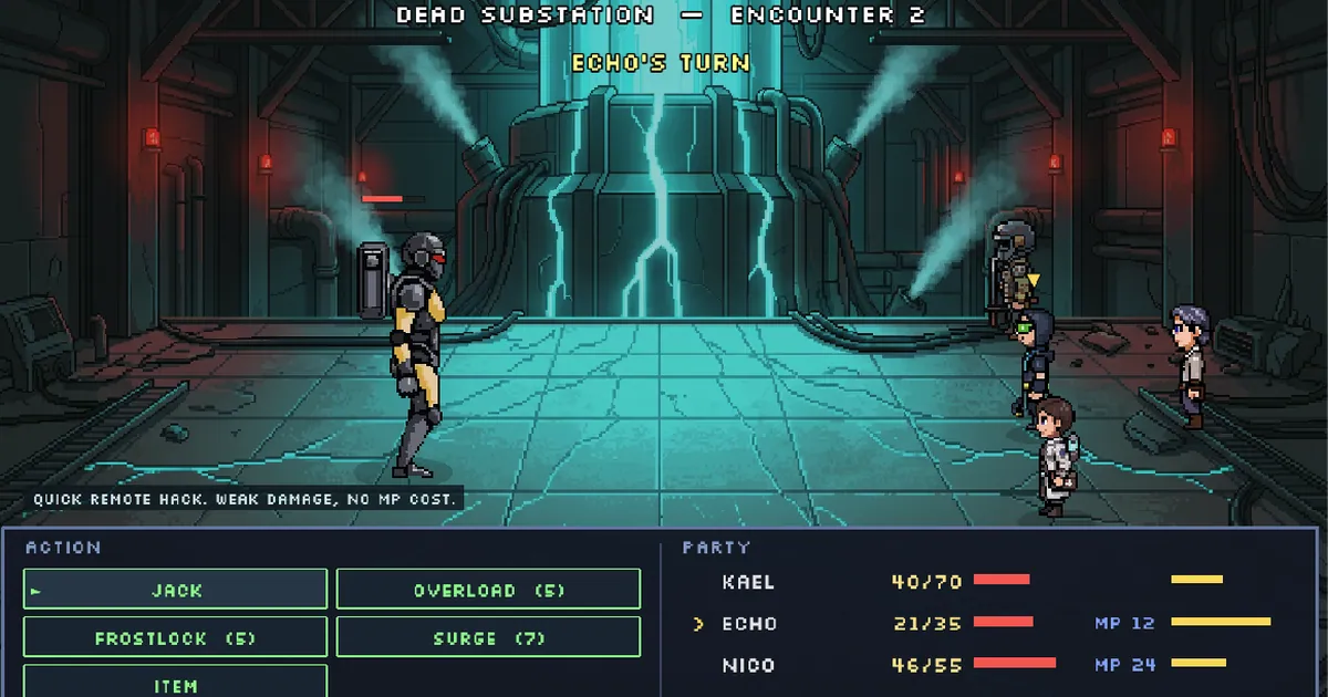 Reach the Relay — screenshot of the AI-made game