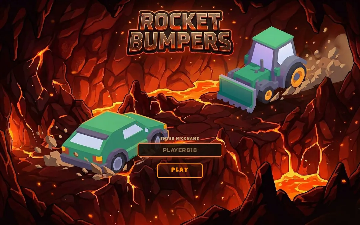 Rocket Bumpers — screenshot of the AI-made game