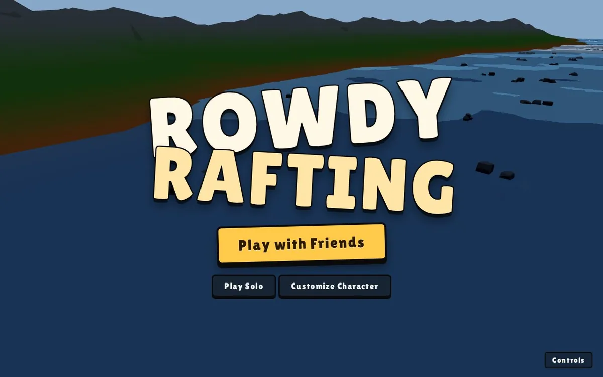 Rowdy Rafting — screenshot of the AI-made game