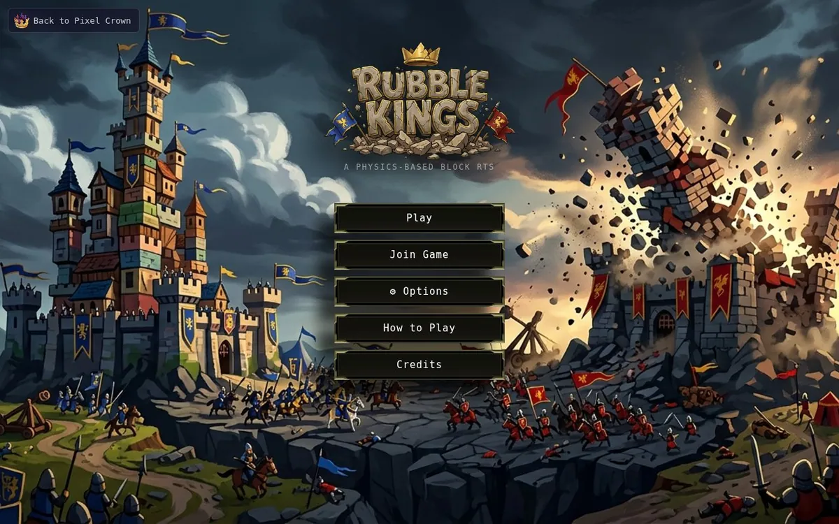 Rubble Kings — screenshot of the AI-made game