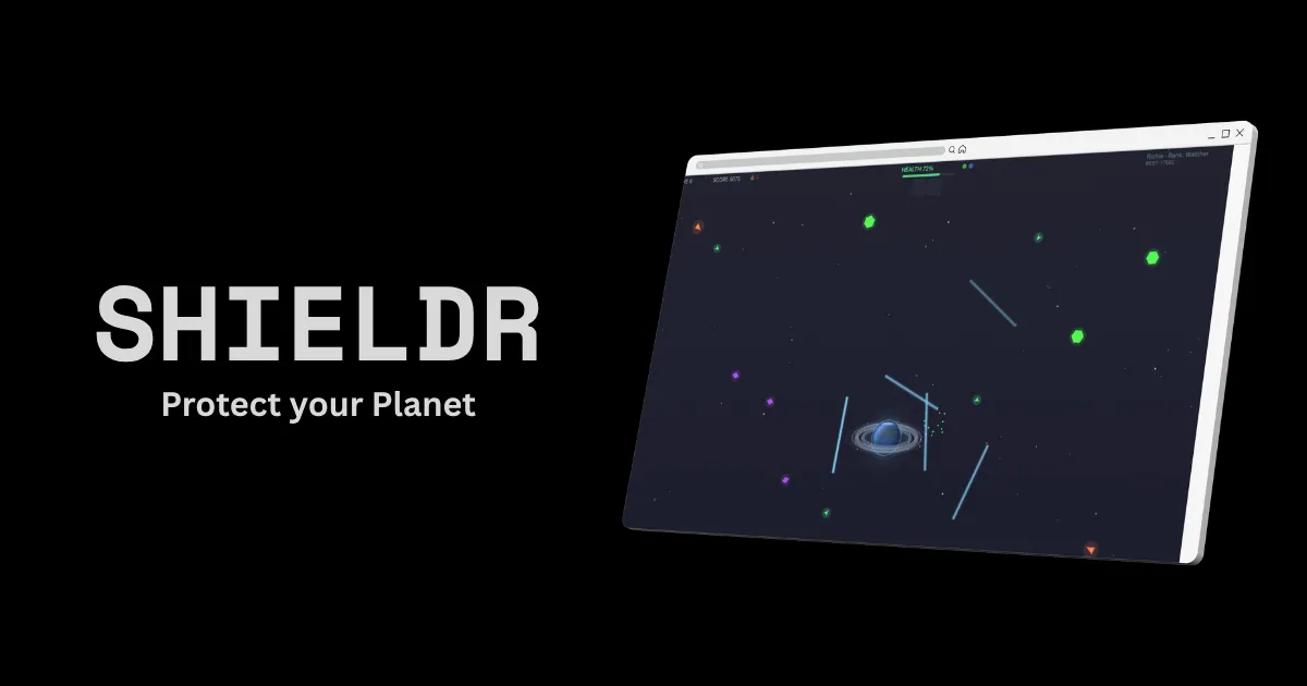 Shieldr — screenshot of the AI-made game