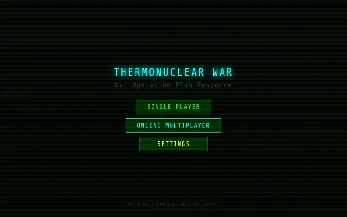 ThermoNuclear War — screenshot of the AI-made game