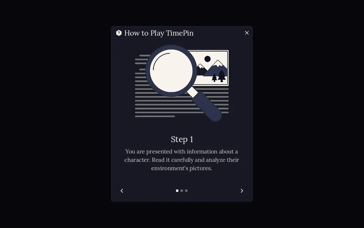 Time Pin — screenshot of the AI-made game