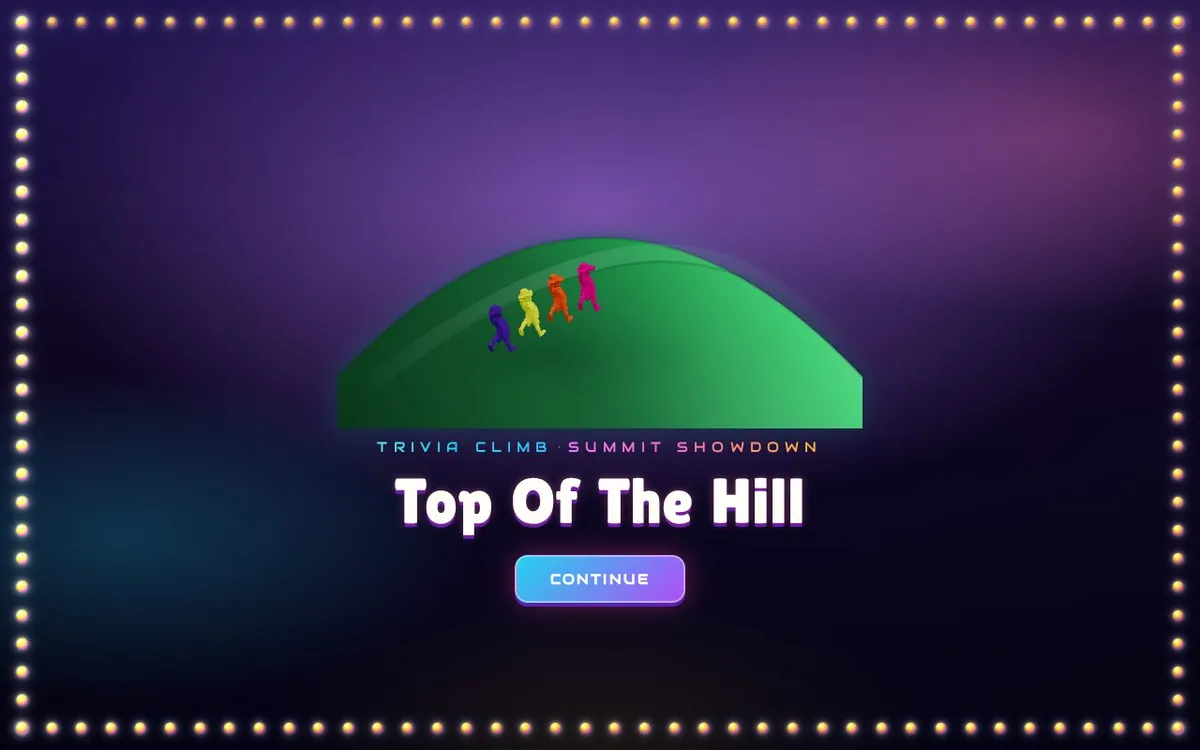 Top Of The Hill — screenshot of the AI-made game