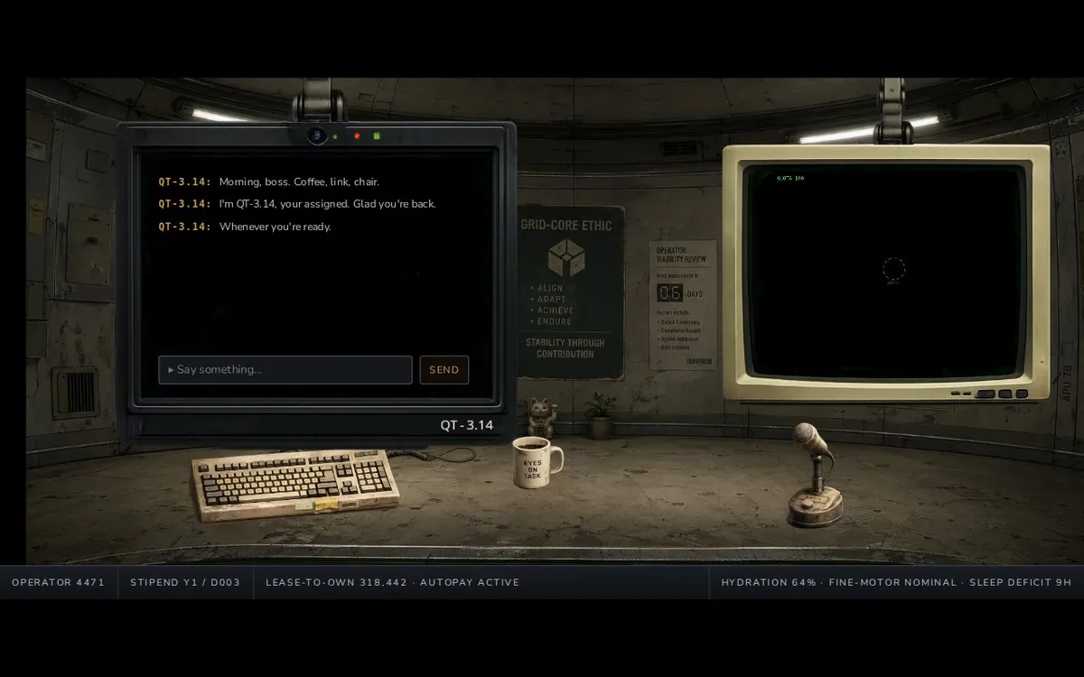 Welcome To O:ALSO — screenshot of the AI-made game