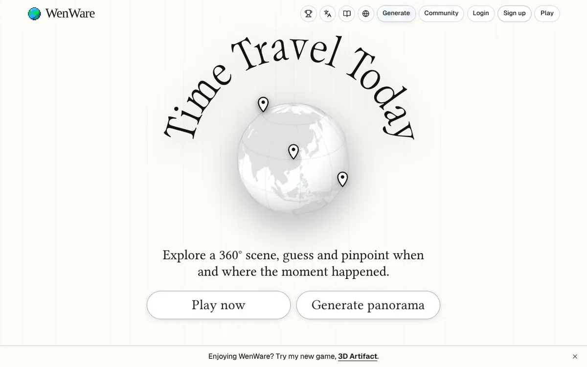 WenWare — screenshot of the AI-made game
