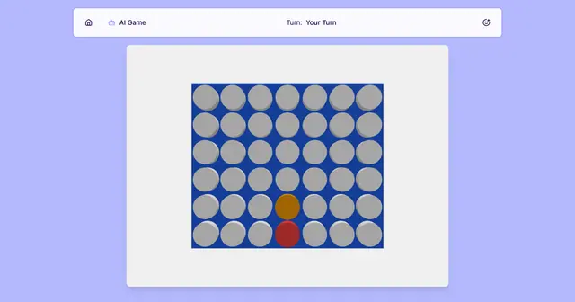 3D Connect Four – Screenshot des KI-Spiels