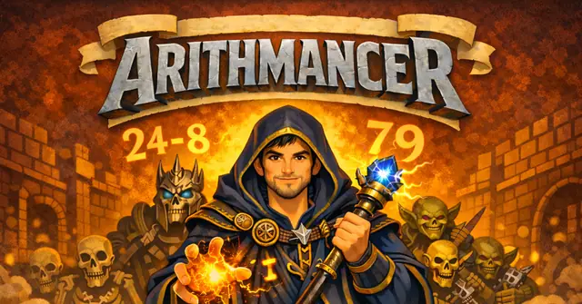Arithmancer — captura de tela do jogo feito com IA
