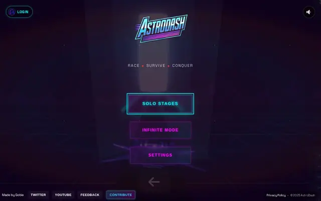 AstroDash — captura del juego hecho con IA