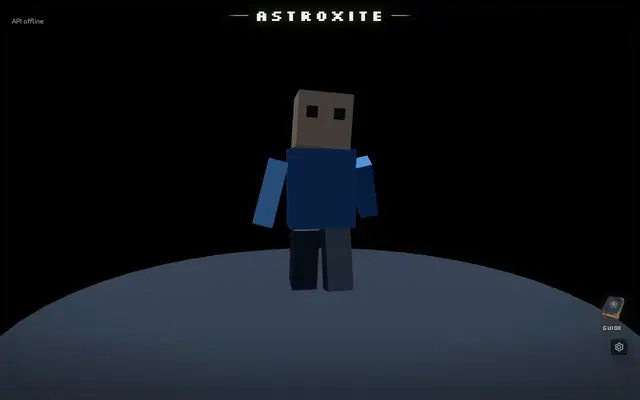 Astroxite — screenshot of the AI-made game
