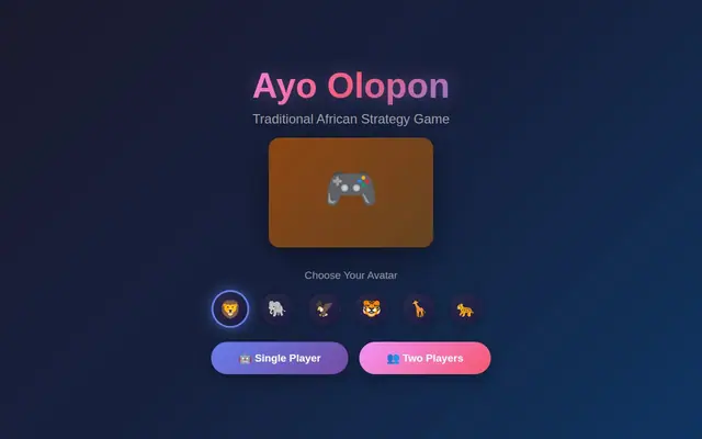 Ayo Olopon — captura del juego hecho con IA