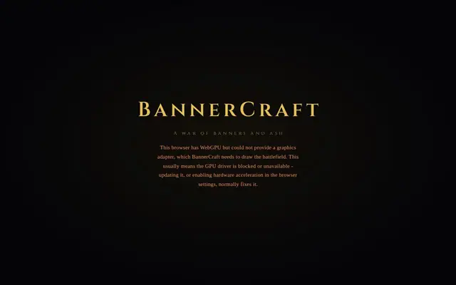 BannerCraft — captura del juego hecho con IA