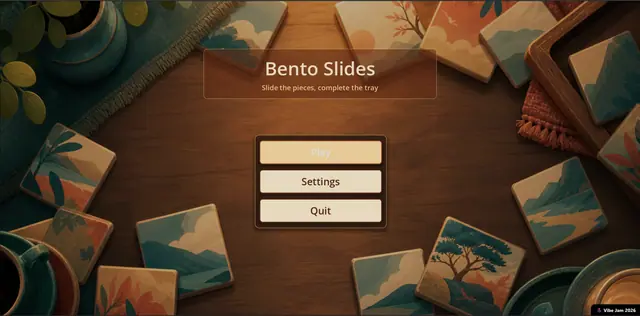 Bento Slides — captura del juego hecho con IA