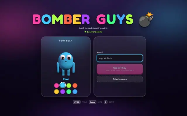 Bomber Guys — captura del juego hecho con IA