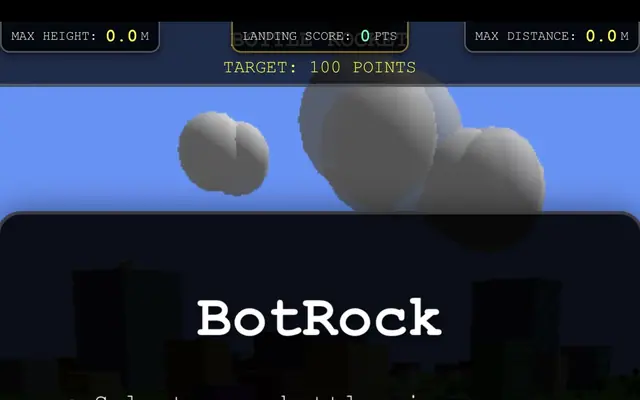 BotRock – Screenshot des KI-Spiels