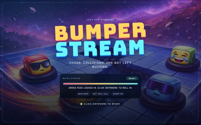 Bumper Stream — captura del juego hecho con IA