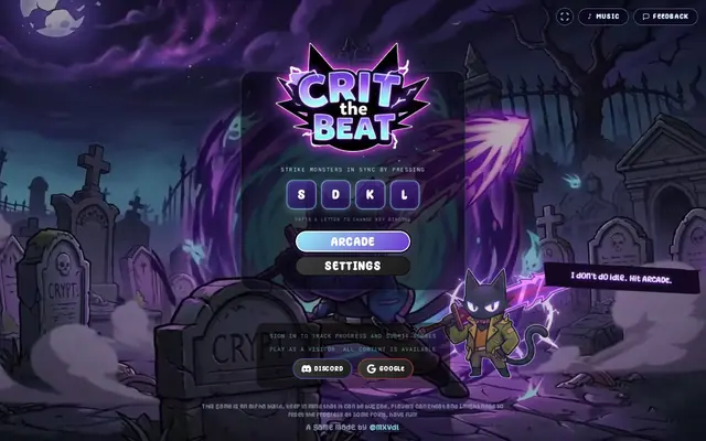 Crit The Beat — captura del juego hecho con IA
